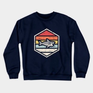 Retro Badge Shark Crewneck Sweatshirt